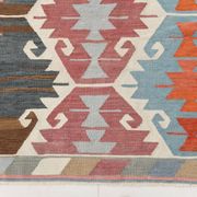 8x13 Geometric Style Kilim Rug, Turkish Vintage Kilim Rug, 253x370Cm