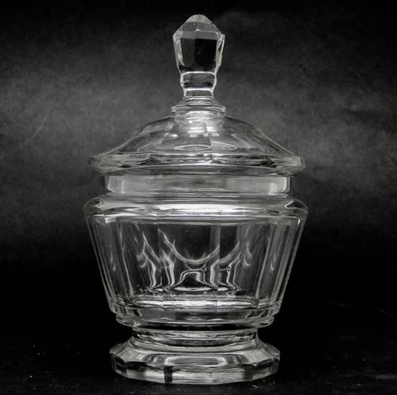 Art Deco bonbonniere, crystal, Moser, Czechoslovakia, 1930s