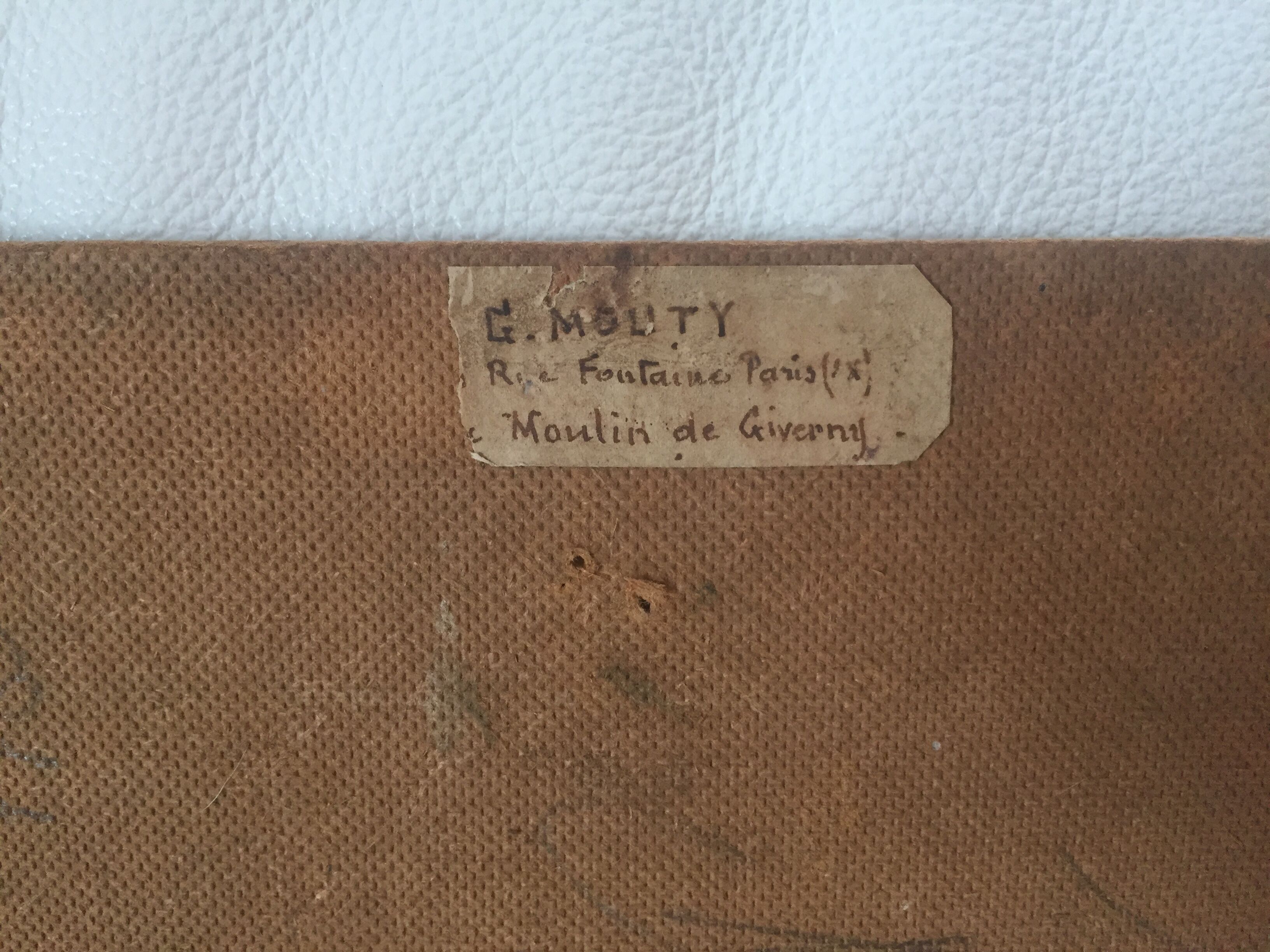 Painting on cardboard by Gustave Mouty (1870-1956) - Moulin de Giverny