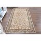 Vintage Turkish Oushak Handmade Wool Cotton Beige Area Rug 119x213