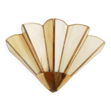 Art Deco fan-shaped wall light in glass paste