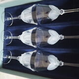 Crystal wine glasses in their boxes - JG Durand, collection florence « satine » 18 cl