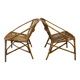 Pair of rattan armchairs
