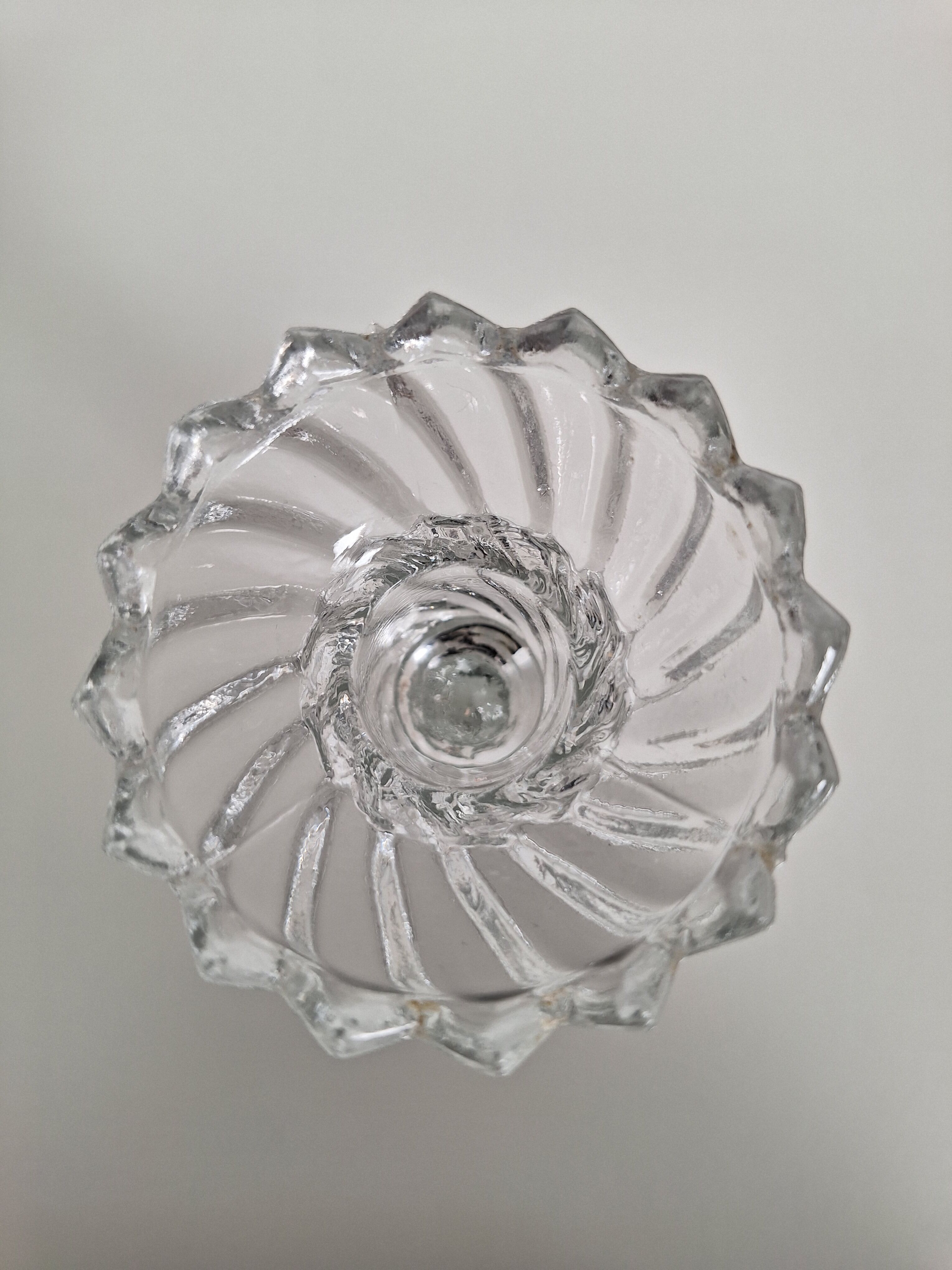 Vintage glass candle holder