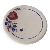 Large round ceramic serving platter from Lunéville, Chantal pattern