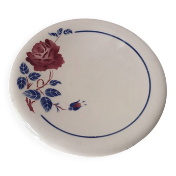 Grand plat rond de service céramique de Lunéville modèle Chantal