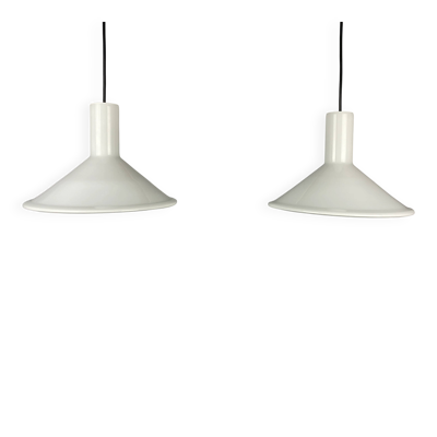 Paire de suspensions danoises modèle P & T par Michael Bang pour Holmegaard 1972
