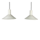 Pair of Danish pendants model P & T by Michael Bang for Holmegaard 1972
