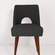 'Shell' chair in dark grey boucle, 1960s