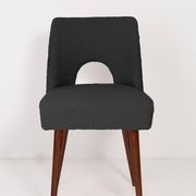 Chaise 'Shell' en bouclé gris foncé, années 1960