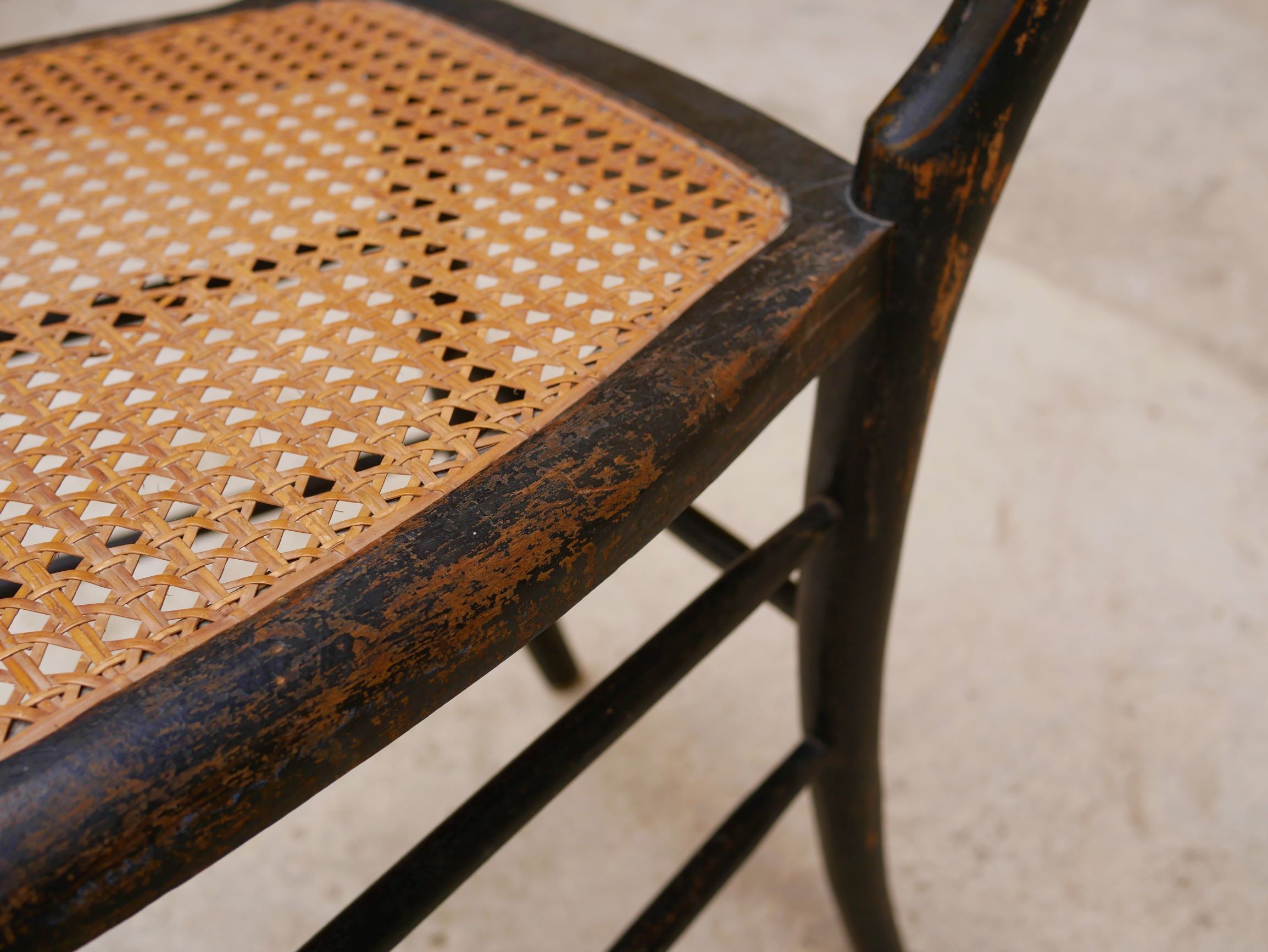 Napoleon III wooden and canning chair, 1920s