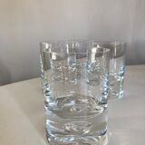 Set of 4 glasses bubble whiskey cups 1970
