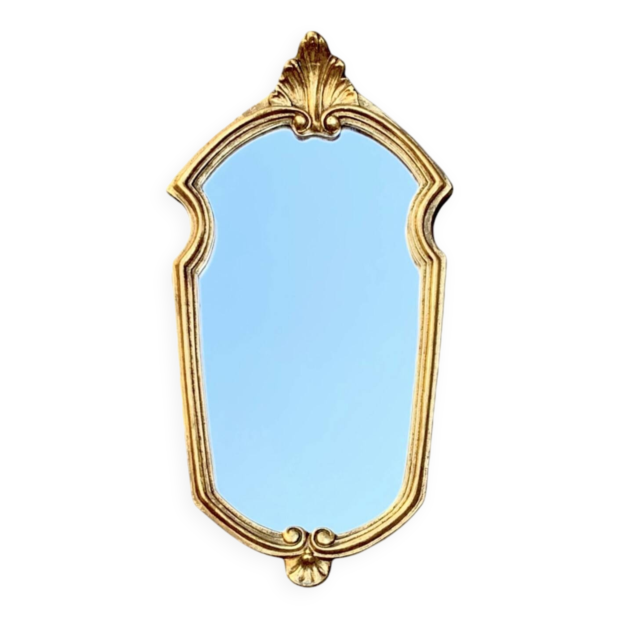 Vintage gold resin wall mirror