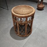 Peacok vintage bohemian chic rattan stool