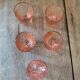 vintage pink deco liqueur glass