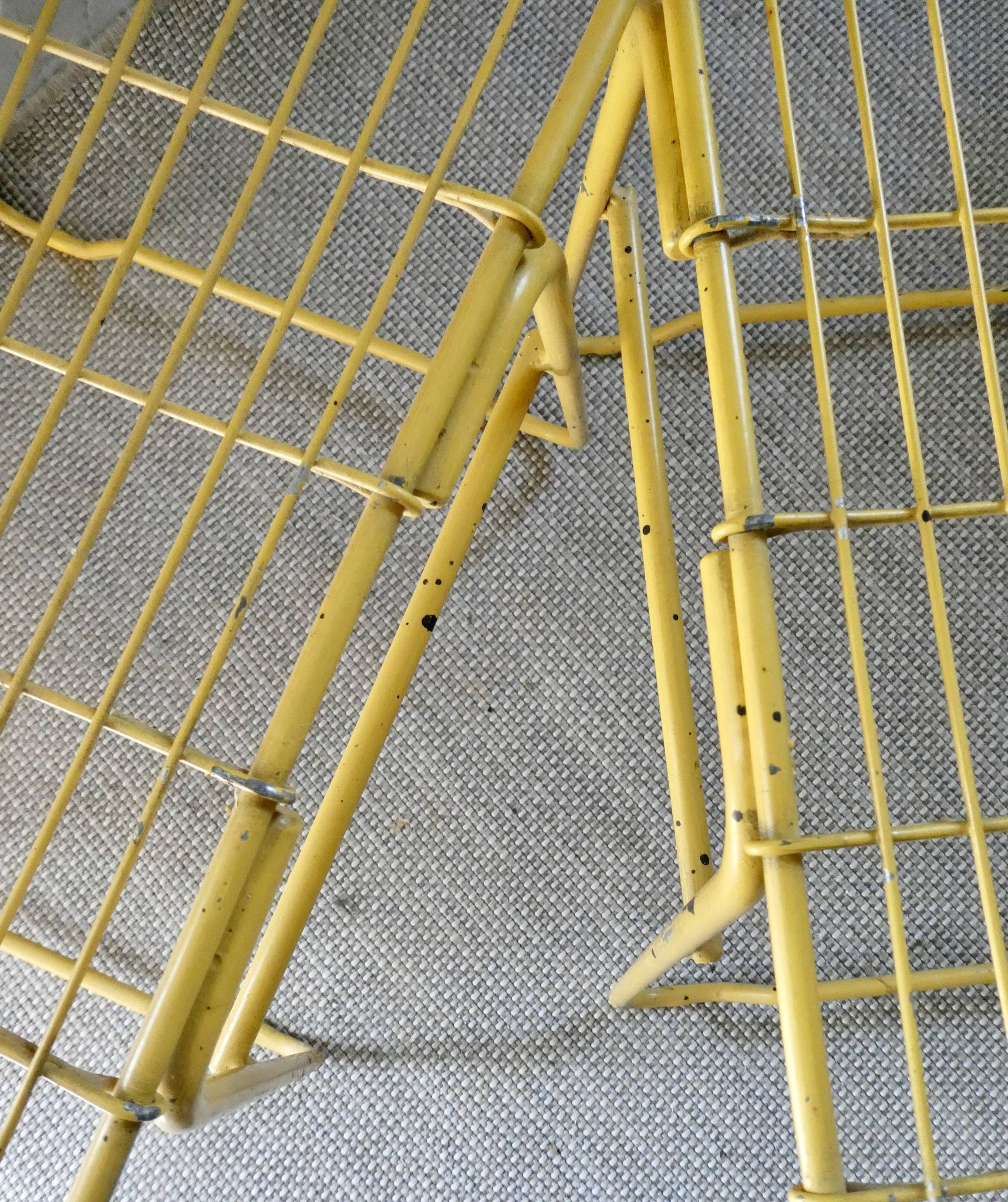 Pair of 1960s metal mesh chairs