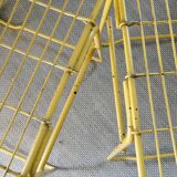 Pair of 1960s metal mesh chairs