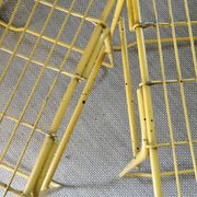 Pair of 1960s metal mesh chairs