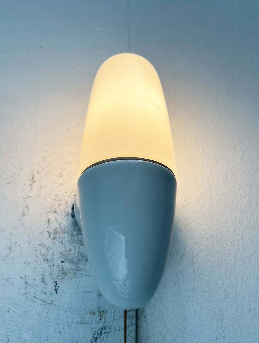 Mid-Century Modern German Ceramic 6065 Sconce by Wilhelm Wagenfeld for Lindner, 1950s