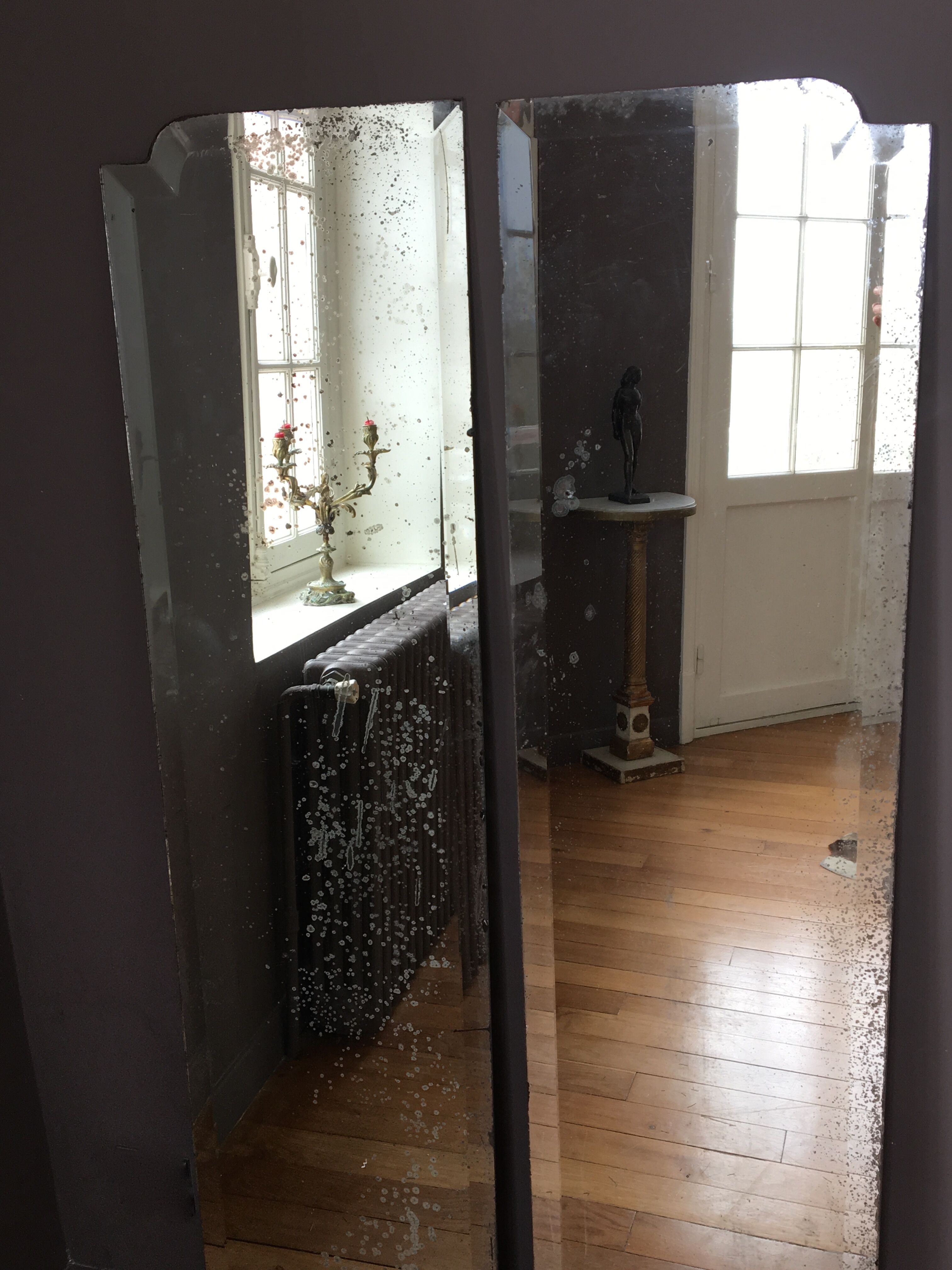 Bevelled mirrors 151x74cm