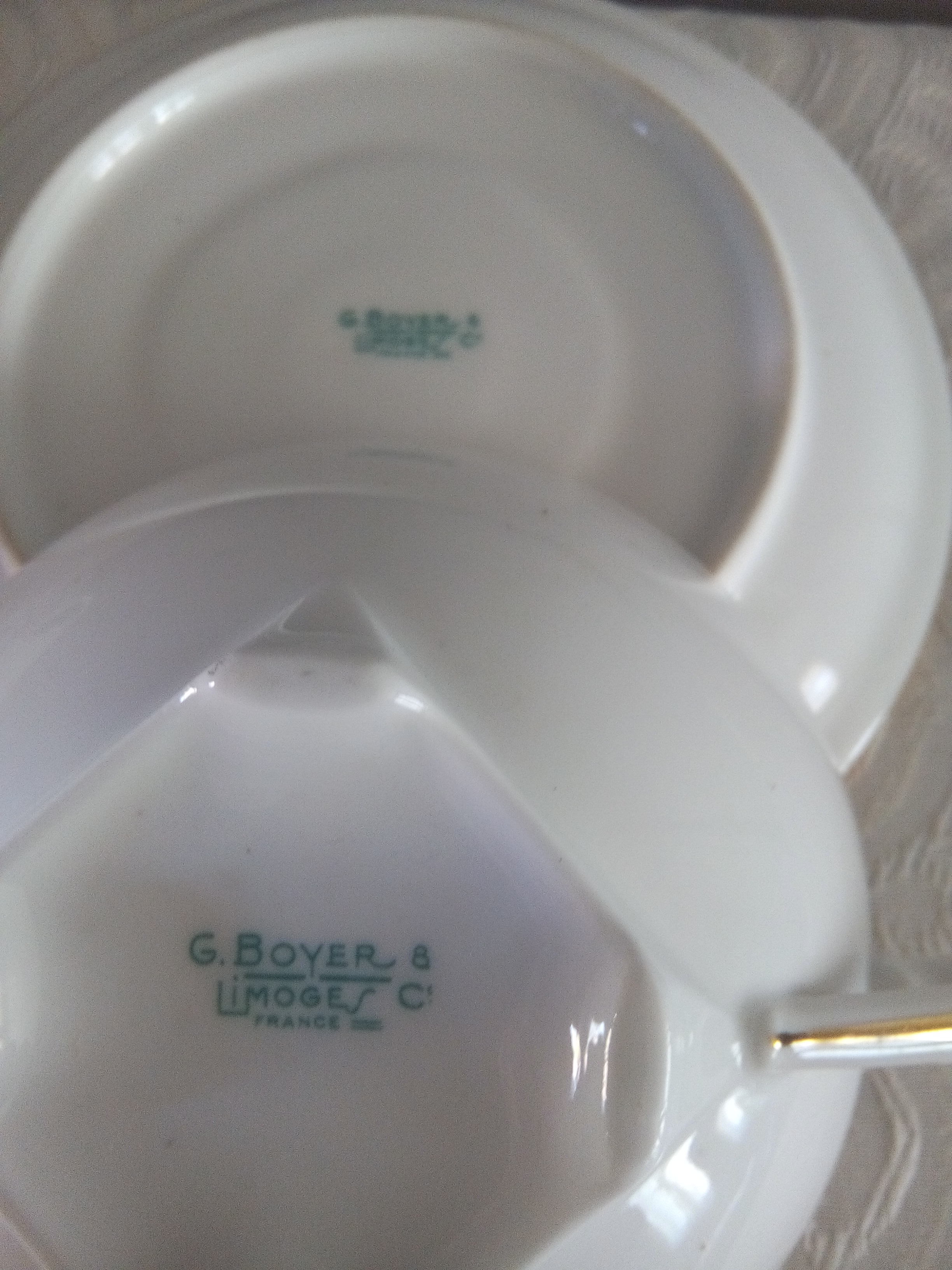 Duo of chocolate cups porcelaine de limoges