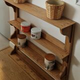 Old wall or standing shelf in solid pine