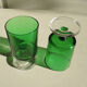 6 old digestive glasses luminarc dark green h7 cm