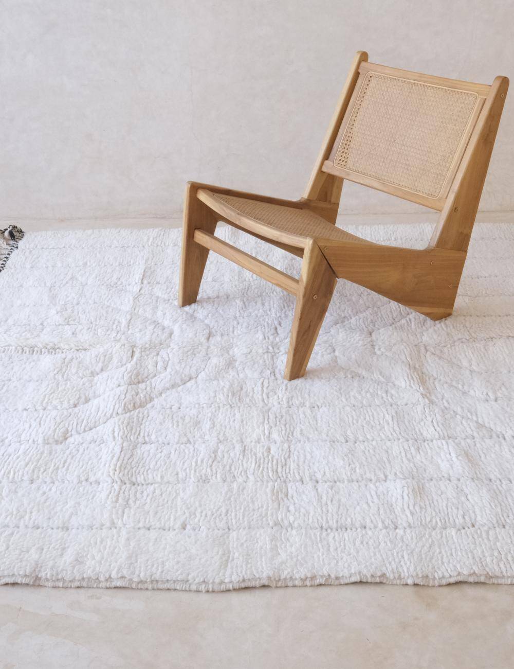 White square rug - 195 x 195 cm