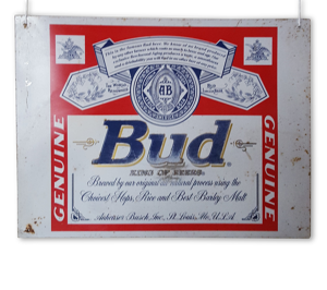 Plaque émaillé vintage bière