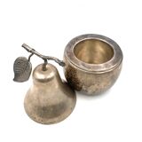 Modern silver-plated Pear wine cooler / ice bucket, Teghini Firenze Italy 1970s