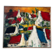 The colored roofs, knife technique, signed