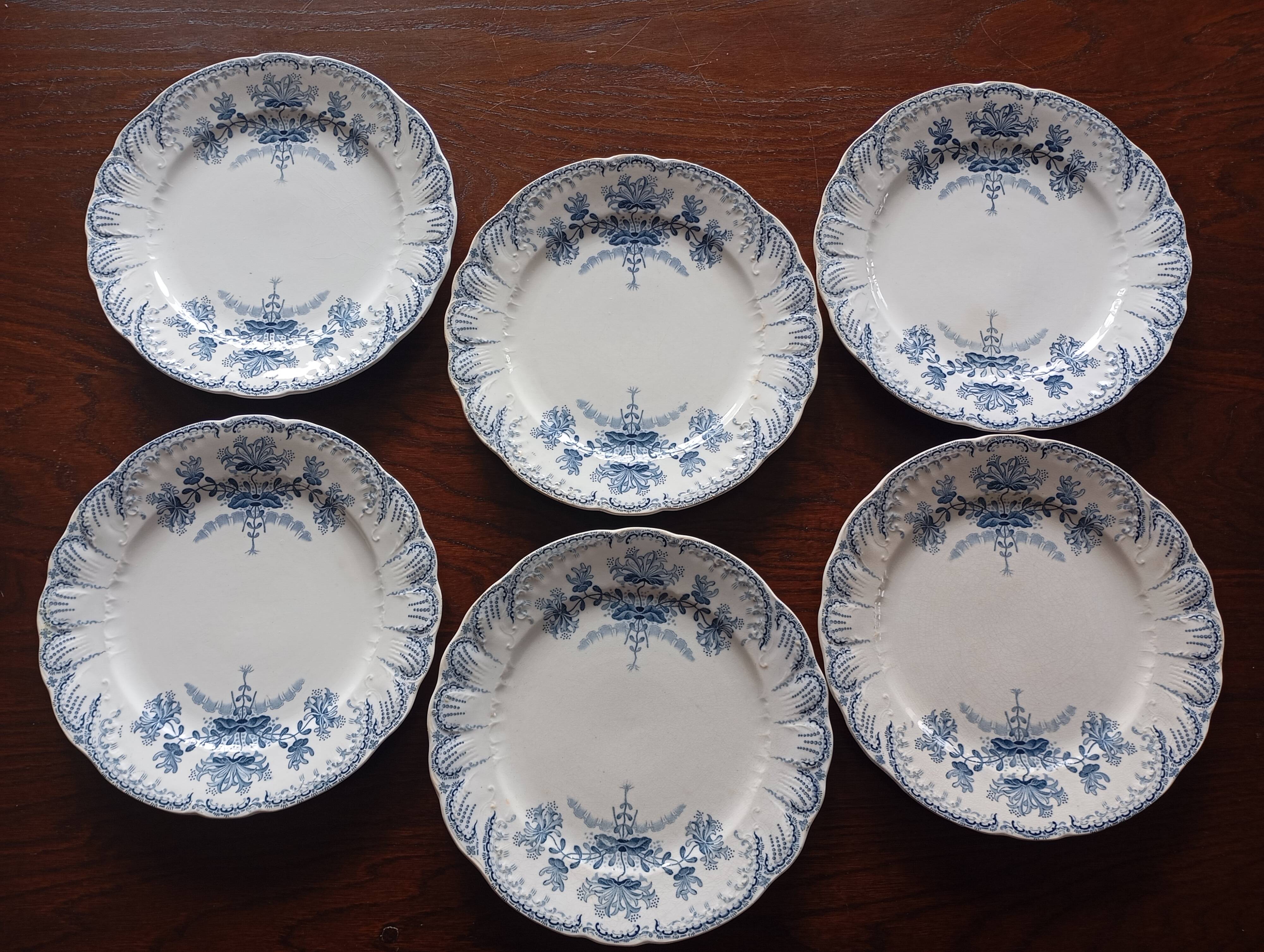 Flat plates ironstone St Amand Hamage 'Regency'