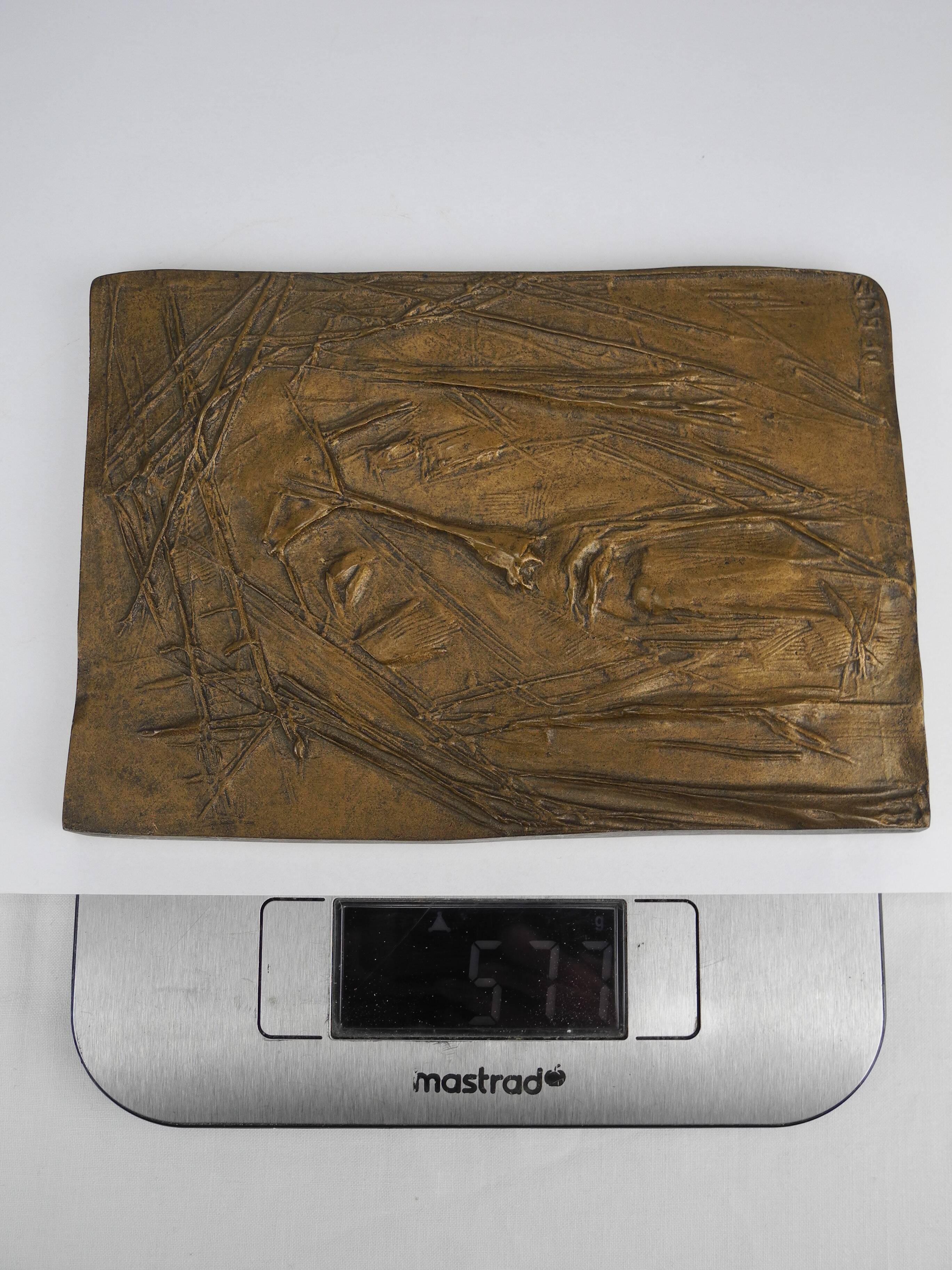 Plaque bronze christ debus 1967 n°24/120