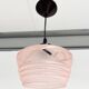 Pink glass ceiling lamp (per piece), 1960s