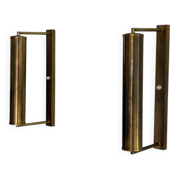 Pair of brass wall lights with adjustable heads from the mid-20th century, 1960, Germany.