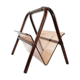 Vintage bamboo and Plexiglas 1970 magazine holders