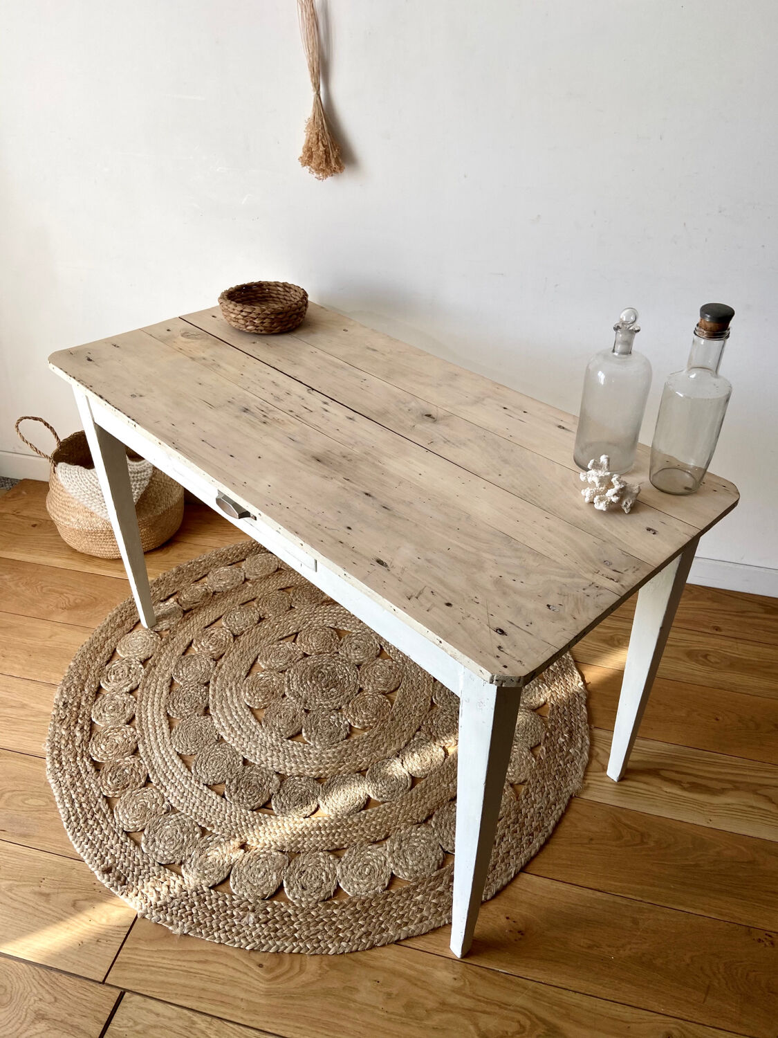 Patinated farmhouse table