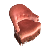 Pink velvet armchair