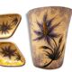 Vase and ramekins "Thistles", signed J.Yell