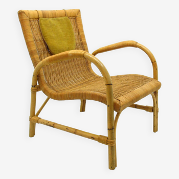 Vintage Rattan Armchair from Arco, 1970s