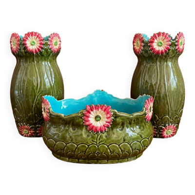 Jardinière et vases Art nouveau