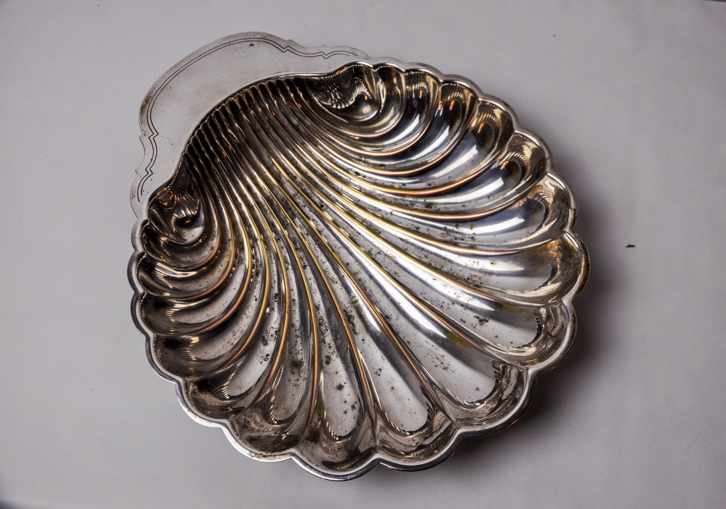 Vide poche shell, silver plated, Spain, 1970