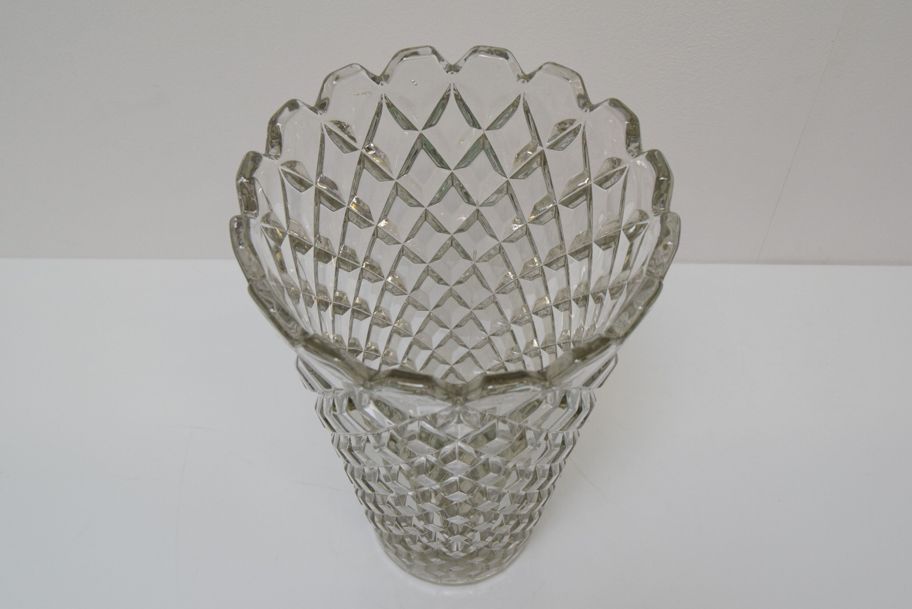 Mid-century Glass Vase,by Glasswork Novy Bor,1960's.