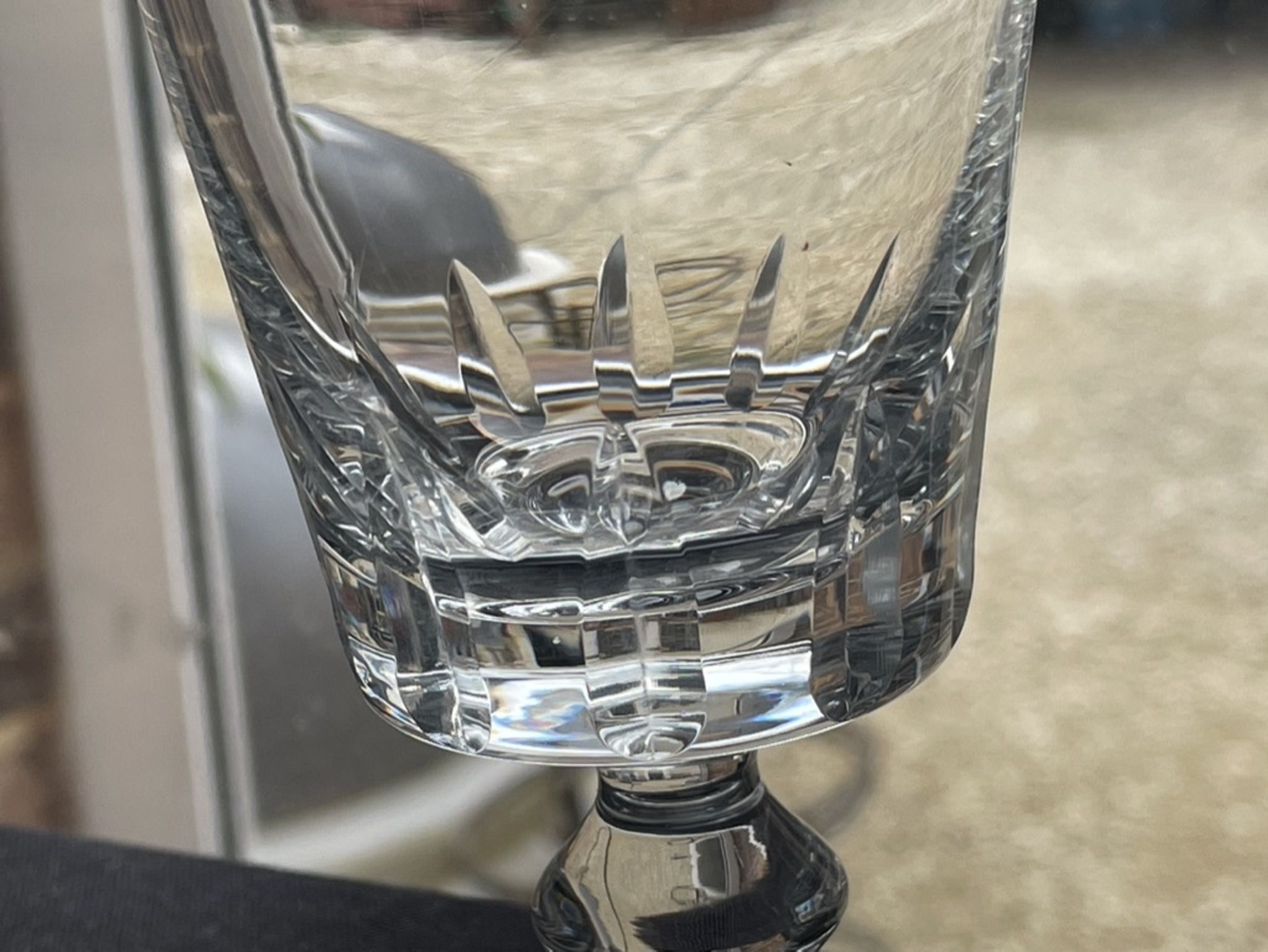 10 crystal port stemmed glasses - XXth