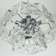 elegant 2-tier kinkeldey mid century PENDANT LIGHT crystal glass and chrome