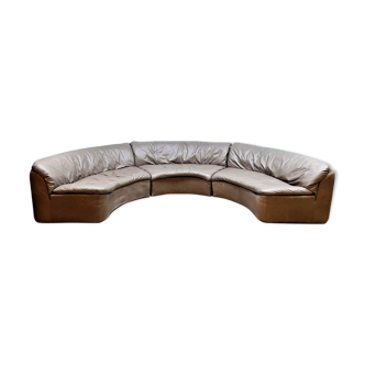 Canapé en cuir modulable circulaire