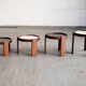 Set of 4 nesting tables by Gianfranco Frattini.