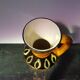 Scheurich europ linie vase beige & black ceramic + vintage germany handle