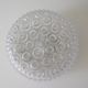 Vintage glass wall lamp with floral motif, Belgium 1960-1970