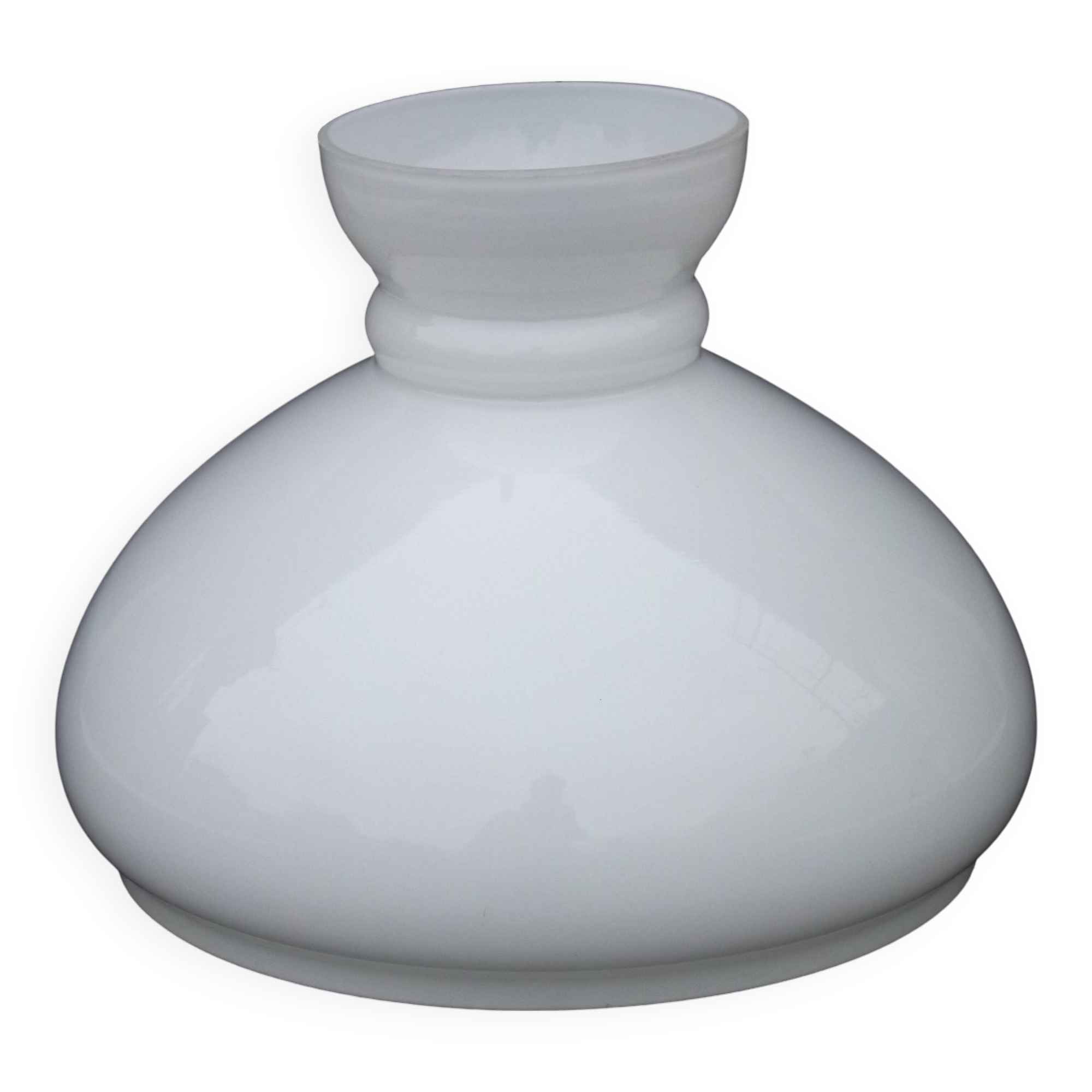French Vintage White Opaque Glass Lantern Style Replacement Shade 0186